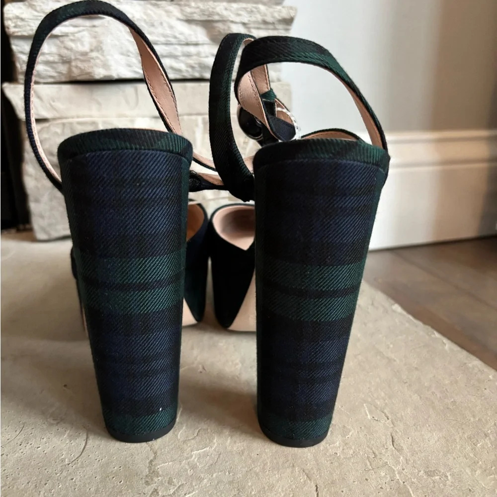 NWT Antonio Melani x Born on FifthTartan Plaid Closed Toe Platform heels, 6.5 - Picture 6 of 9